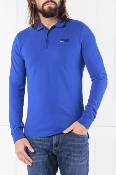 polo marškinėliai | slim fit Tommy Jeans mėlyna