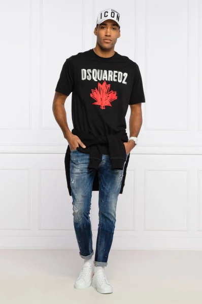 Marškinėliai | Oversize fit Dsquared2 juoda