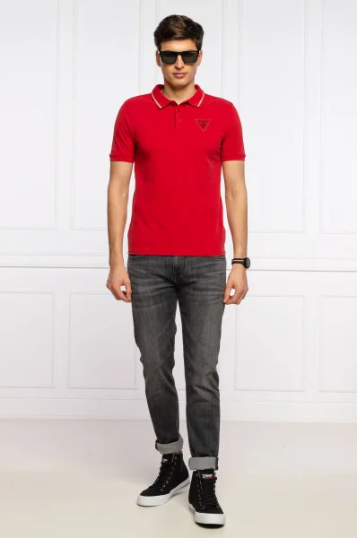 polo marškinėliai CEDRIC | Slim Fit | pique GUESS raudona