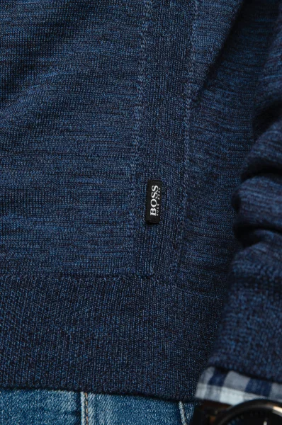 vilnonis megztinis melba p | slim fit BOSS BLACK mėlyna