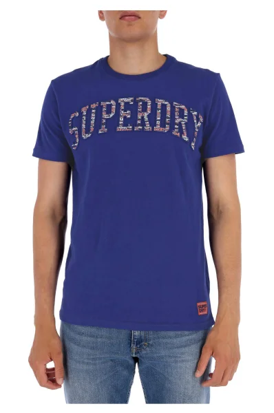 tėjiniai marškinėliai varsity embossed | regular fit Superdry mėlyna