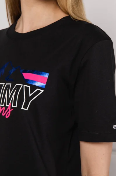 tėjiniai marškinėliai | custom fit Tommy Jeans juoda