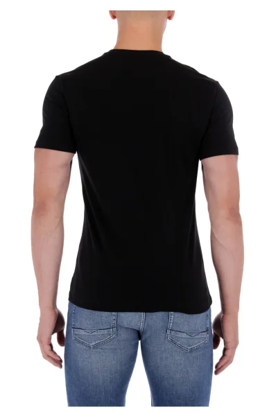 tėjiniai marškinėliai guesstar | slim fit GUESS juoda