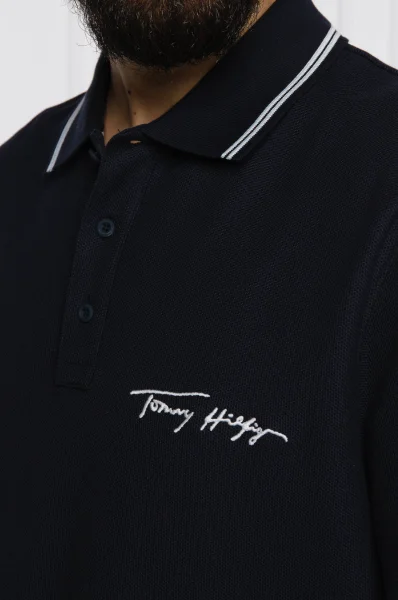 polo marškinėliai | Casual fit | pique Tommy Hilfiger tamsiai mėlyna