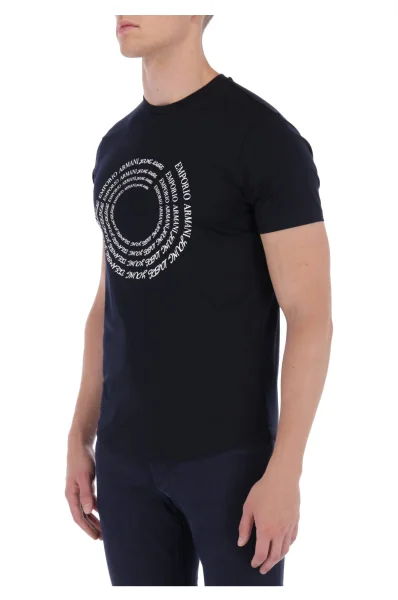 tėjiniai marškinėliai | slim fit Emporio Armani tamsiai mėlyna