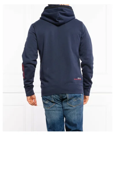 Džemperis | Regular Fit Replay tamsiai mėlyna