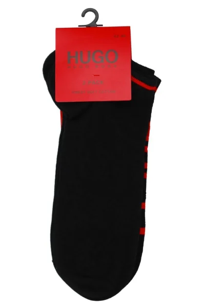 kojinės 2-pack as logo HUGO juoda