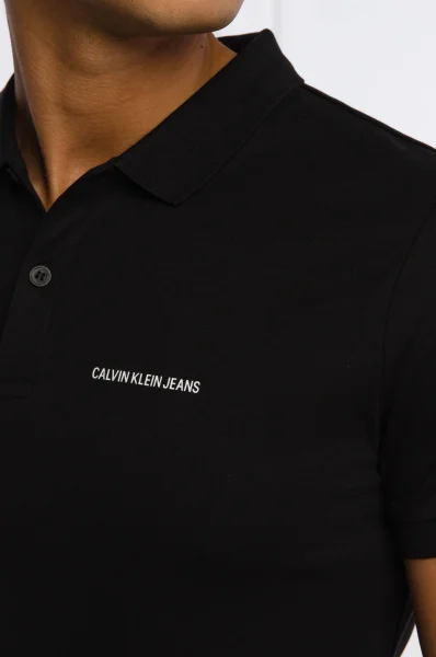 polo marškinėliai MICRO BRANDING LIQUI | Slim Fit CALVIN KLEIN JEANS juoda
