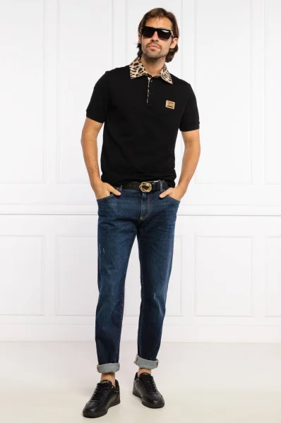 polo marškinėliai | Regular Fit Dolce & Gabbana juoda