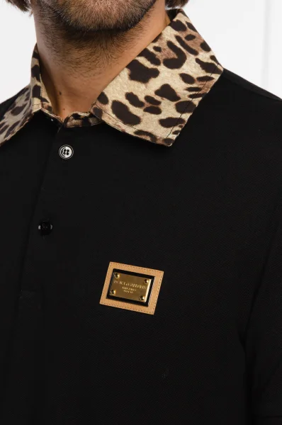 polo marškinėliai | Regular Fit Dolce & Gabbana juoda