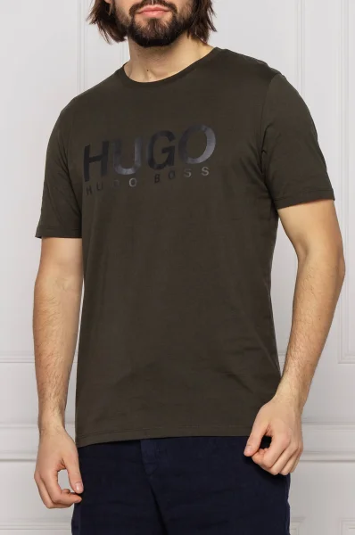 tėjiniai marškinėliai dolive | regular fit HUGO chaki
