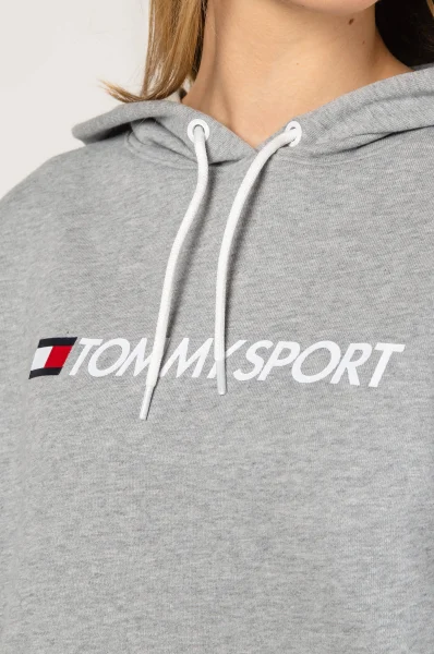 džemperis cropped logo | regular fit Tommy Sport pilka