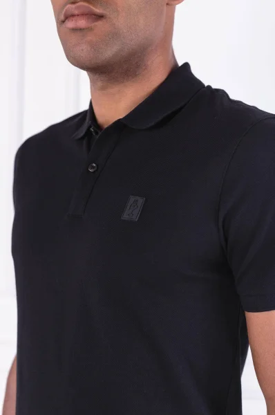polo marškinėliai pallas_jv | regular fit BOSS BLACK juoda