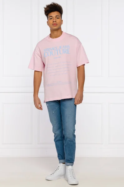 Marškinėliai T.MOUSE | Oversize fit Versace Jeans Couture kaštonų