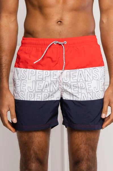 šortai kąpielowe erik | regular fit Pepe Jeans London raudona