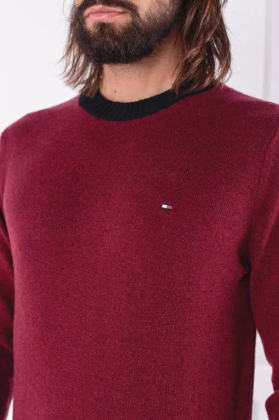 vilnonis megztinis color tipped | regular fit Tommy Hilfiger bordinė