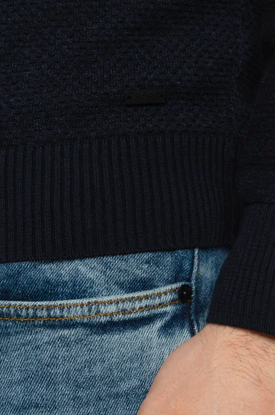 Megztinis Komesrlo | Slim Fit BOSS ORANGE tamsiai mėlyna