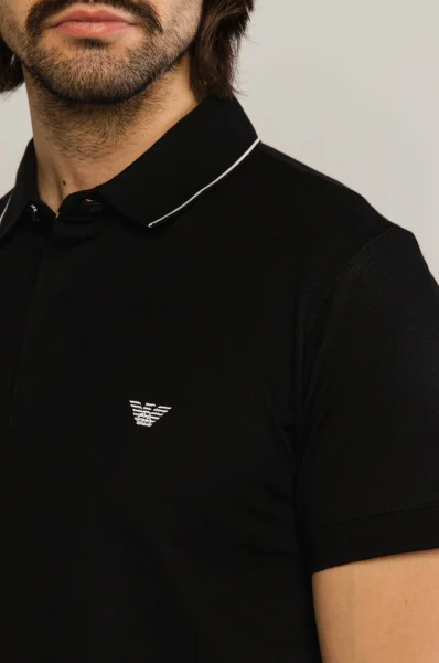 polo marškinėliai | regular fit Emporio Armani juoda