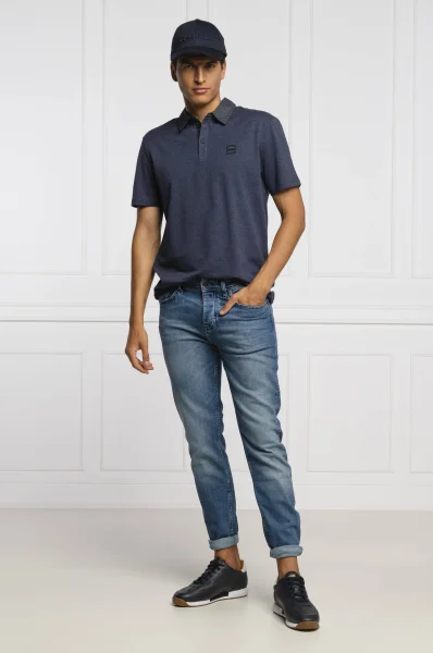 polo marškinėliai PDenim | Regular Fit BOSS ORANGE tamsiai mėlyna