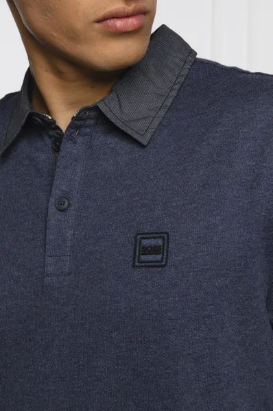 polo marškinėliai PDenim | Regular Fit BOSS ORANGE tamsiai mėlyna