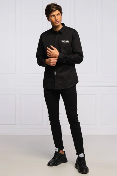 Marškiniai | Slim Fit Versace Jeans Couture juoda
