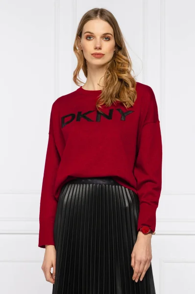 Megztinis | Relaxed fit DKNY raudona