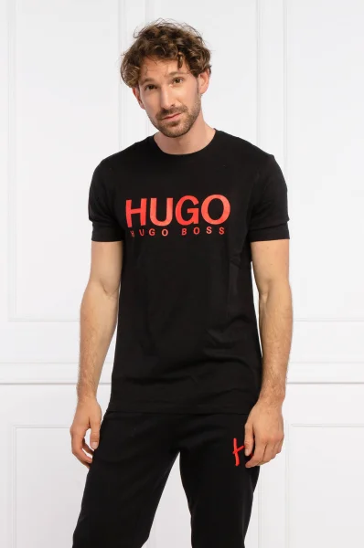 tėjiniai marškinėliai dolive | regular fit HUGO juoda