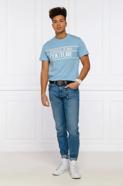 Marškinėliai T.MOUSE | Regular Fit Versace Jeans Couture žydra