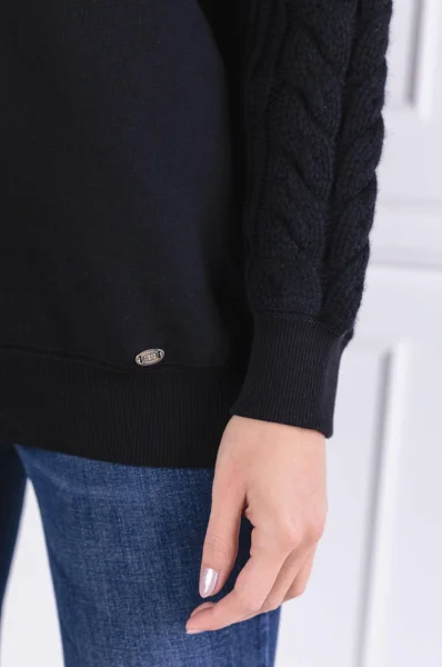 džemperis | relaxed fit | su vilna Elisabetta Franchi juoda