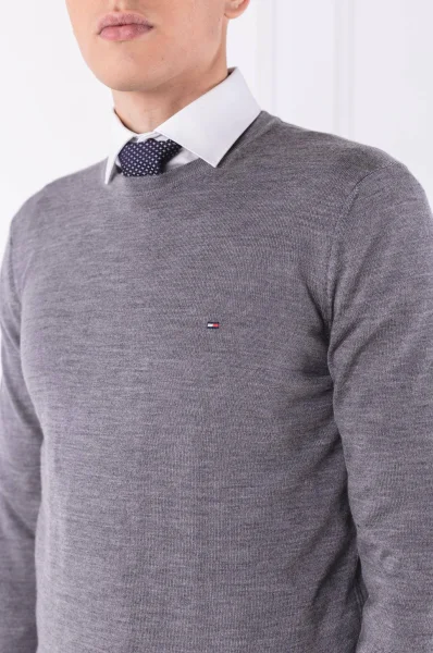 vilnonis megztinis | regular fit Tommy Tailored pilka