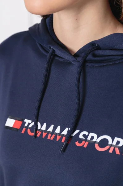 džemperis cropped vertical logo | regular fit Tommy Sport tamsiai mėlyna
