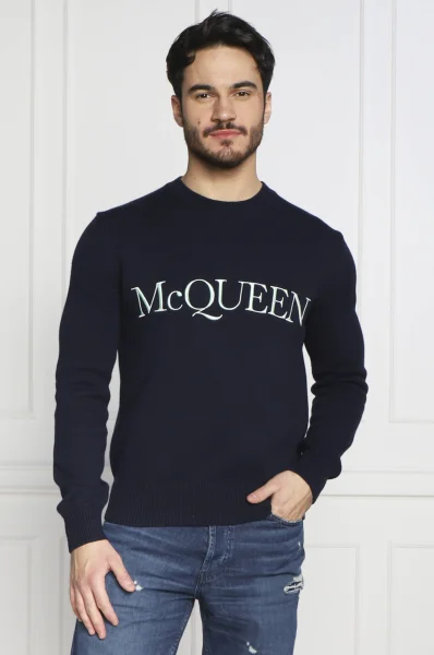 Megztinis | Regular Fit Alexander McQueen tamsiai mėlyna