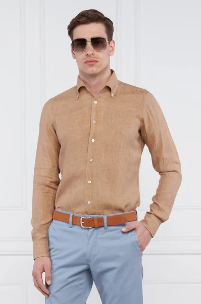 Lininė marškiniai | Slim Fit Emanuel Berg ruda