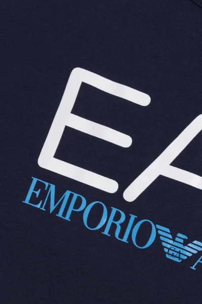 tėjiniai marškinėliai EA7 tamsiai mėlyna