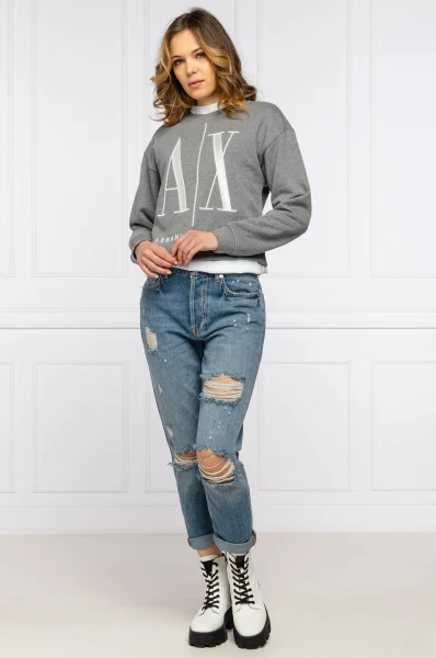 džemperis | regular fit Armani Exchange pilka