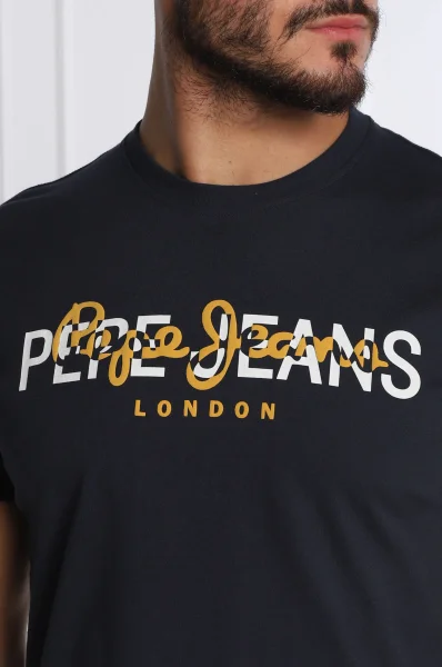 Marškinėliai THIERRY | Regular Fit Pepe Jeans London tamsiai mėlyna