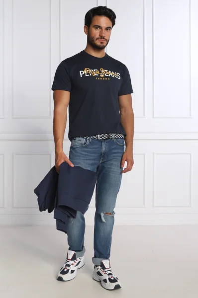 Marškinėliai THIERRY | Regular Fit Pepe Jeans London tamsiai mėlyna