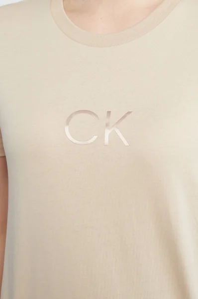 Marškinėliai SHINE | Regular Fit Calvin Klein smėlio