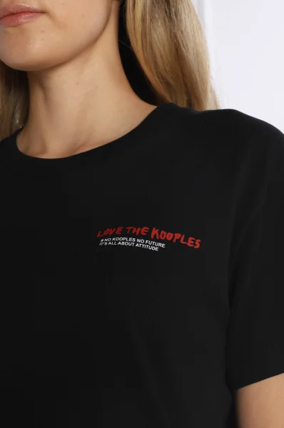 Marškinėliai | Regular Fit The Kooples juoda