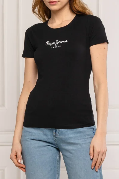 marškinėliai new virginia | slim fit Pepe Jeans London juoda