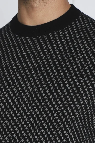 vilnonis megztinis lacrimo | regular fit BOSS BLACK juoda