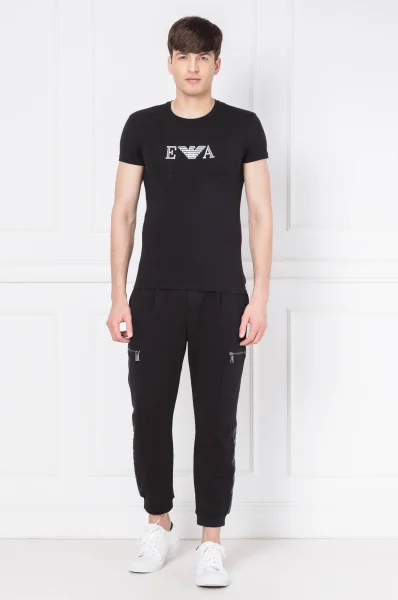 tėjiniai marškinėliai | regular fit Emporio Armani juoda