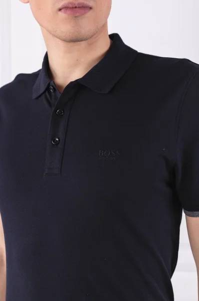 polo marškinėliai phillipson 38 | slim fit | pima BOSS BLACK tamsiai mėlyna