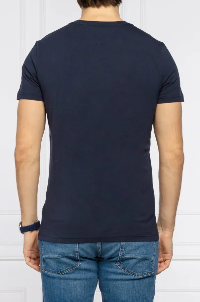 marškinėliai core | slim fit | stretch Tommy Hilfiger tamsiai mėlyna