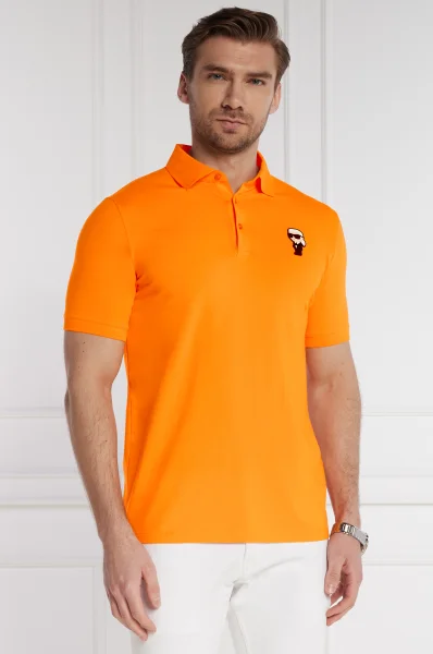 Polo marškinėliai marškinėliai marškinėliai | Regular Fit Karl Lagerfeld oranžinė
