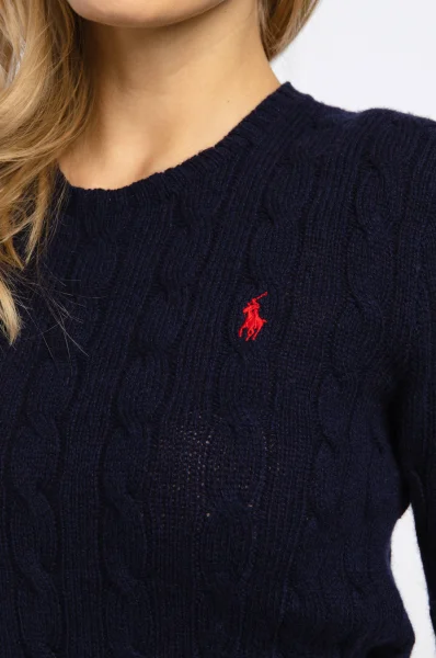 Vilnonis megztinis | Regular Fit | su kašmyru POLO RALPH LAUREN tamsiai mėlyna