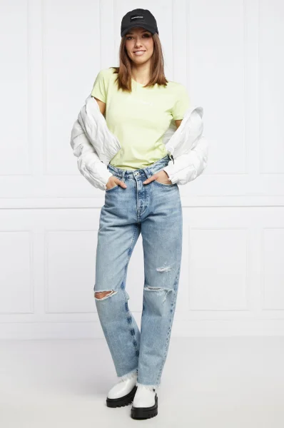 marškinėliai new virginia | slim fit Pepe Jeans London juodai-balta