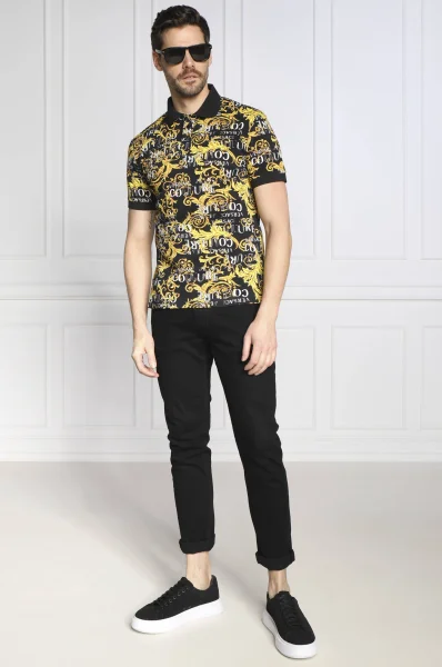 polo marškinėliai | Regular Fit Versace Jeans Couture juoda