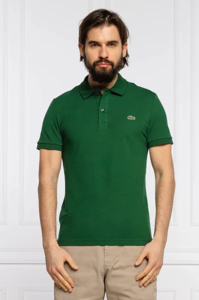 Polo marškinėliai marškinėliai marškinėliai marškinėliai marškinėliai marškinėliai marškinėliai | Slim Fit | pique Lacoste žalia