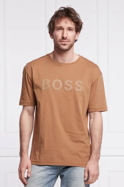 Marškinėliai Tee 6 | Regular Fit BOSS GREEN 	karamelinė 	